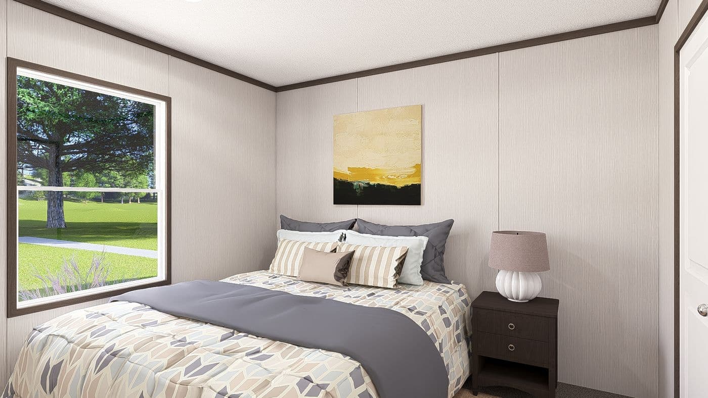 The LEGEND 28X68 Guest Bedroom. This Manufactured Mobile Home features 4 bedrooms and 2 baths.