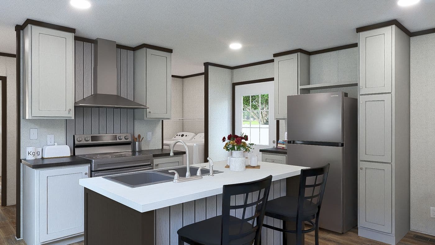 The SPIRIT Kitchen. This Manufactured Mobile Home features 2 bedrooms and 2 baths.