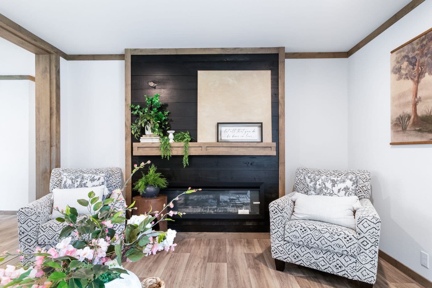 The FARM 3 FLEX Living Room. This Manufactured Mobile Home features 3 bedrooms and 2 baths.