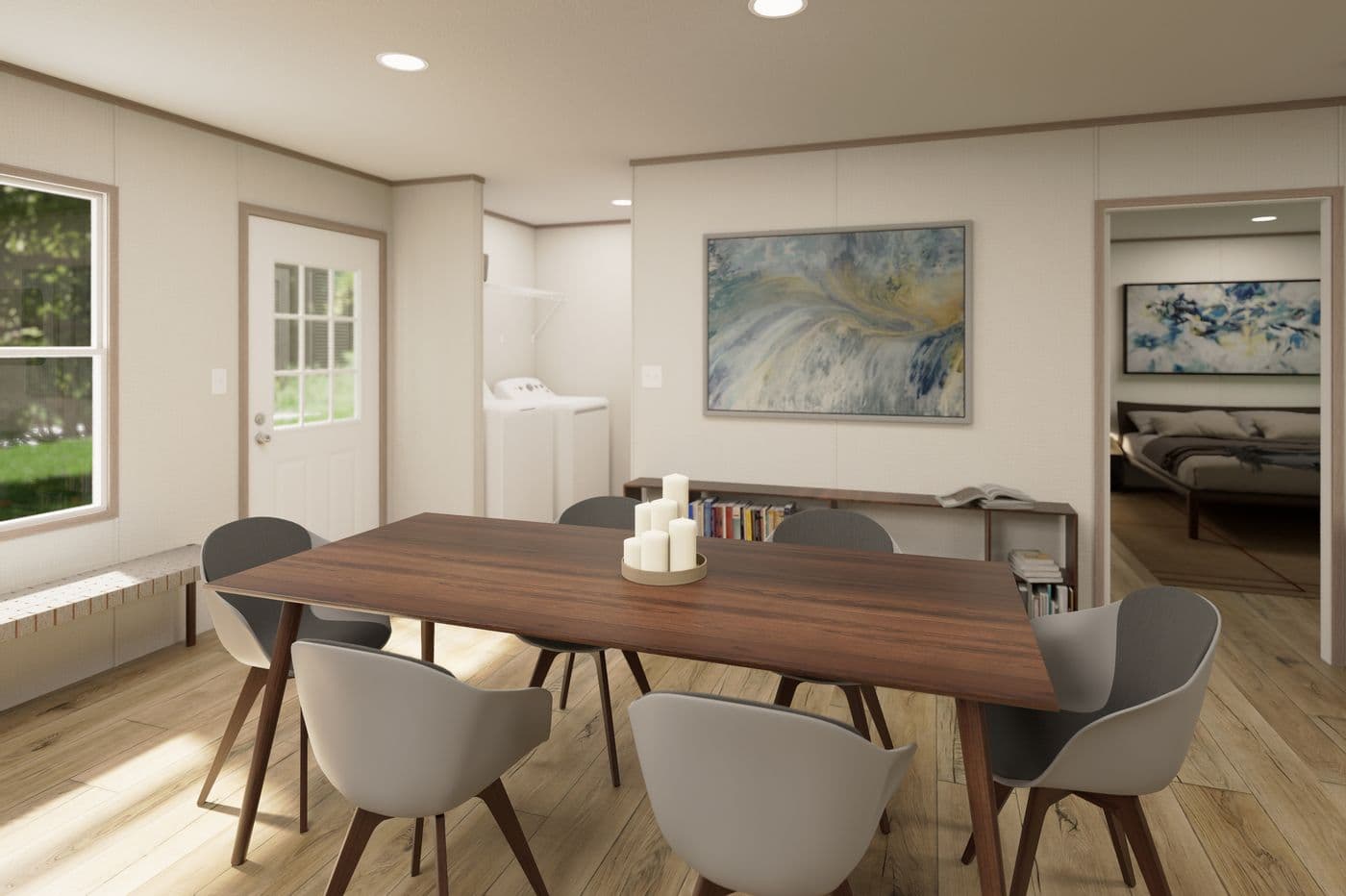 The ULTRA FLEX Dining Area. This Manufactured Mobile Home features 4 bedrooms and 2 baths.