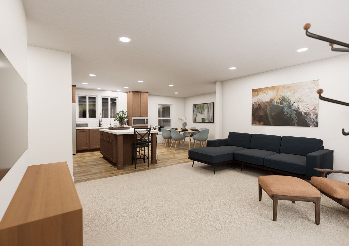 The ANNIVERSARY 2848 Living Room. This Manufactured Mobile Home features 3 bedrooms and 2 baths.