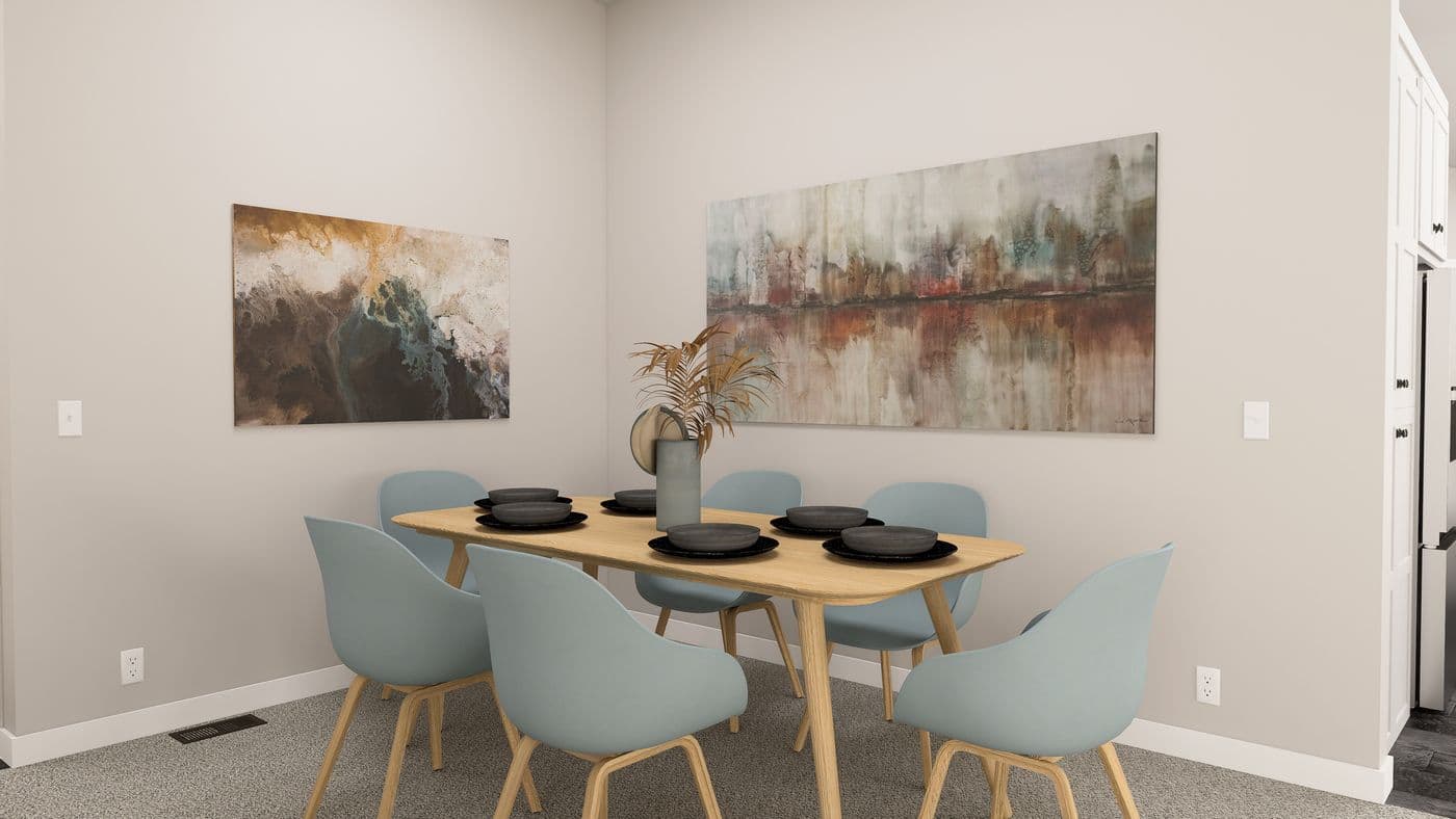 The ING602K GENERAL SHERMAN     GW Dining Area. This Manufactured Mobile Home features 3 bedrooms and 2 baths.