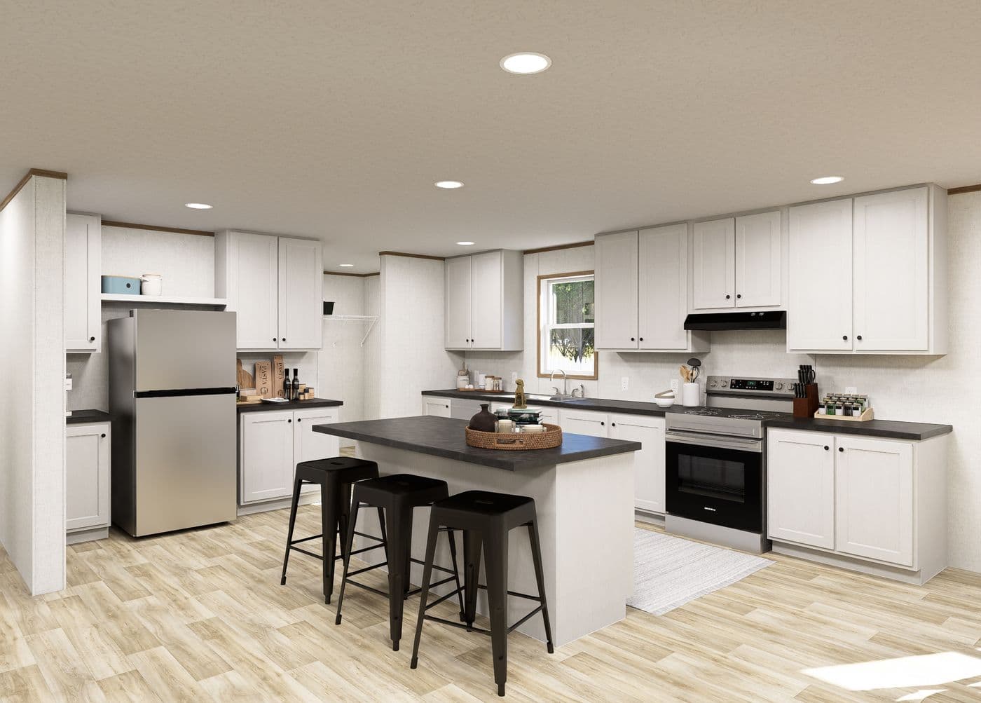 The HARBOR Kitchen. This Manufactured Mobile Home features 3 bedrooms and 2 baths.