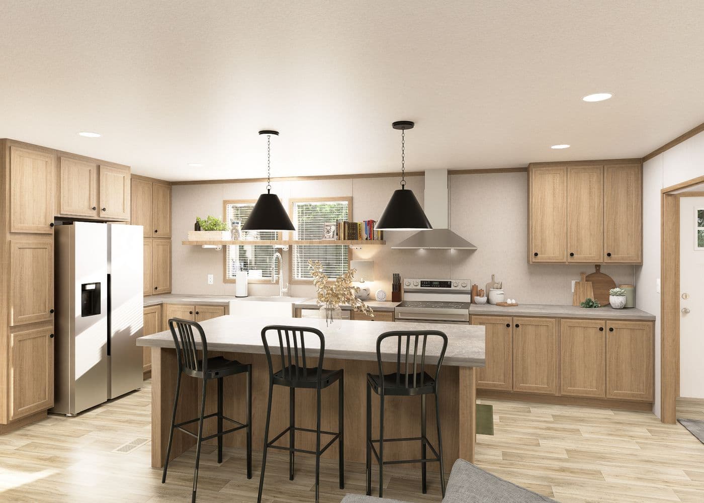 The THE RESERVE 76 Kitchen. This Manufactured Mobile Home features 4 bedrooms and 2 baths.