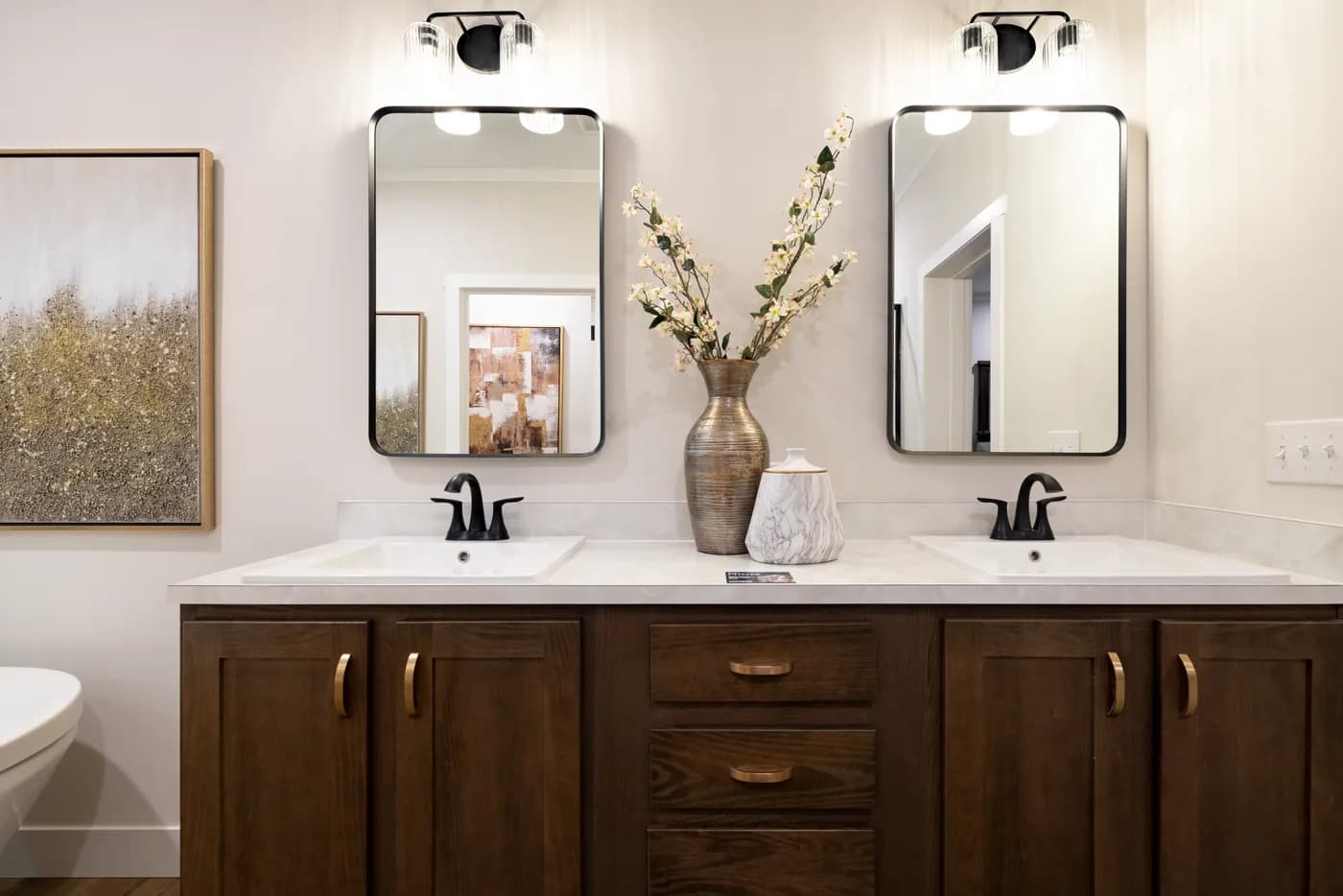 The SAVOR Primary Bathroom. This Manufactured Mobile Home features 3 bedrooms and 2 baths.