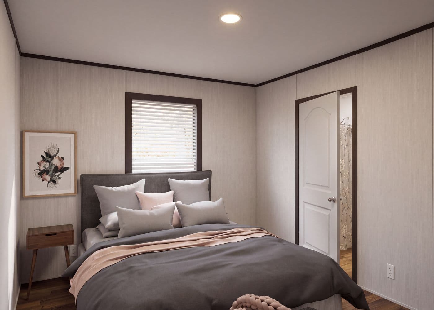 The THE FUSION 32H Bedroom. This Manufactured Mobile Home features 5 bedrooms and 3 baths.