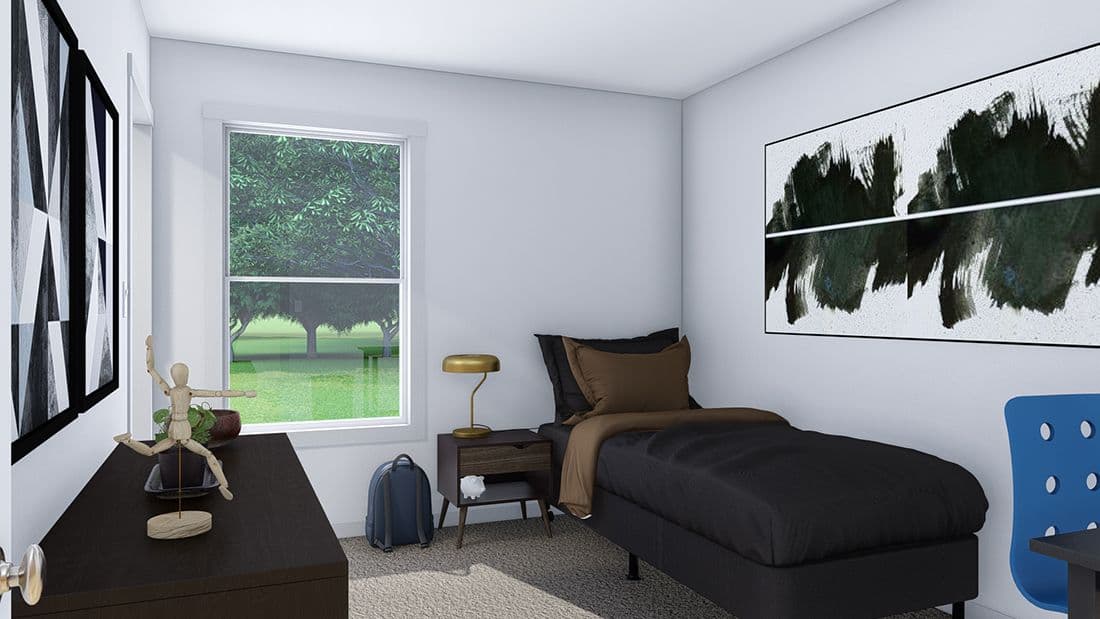 The TEM2856-3A LET IT BE Exterior. This Manufactured Mobile Home features 3 bedrooms and 2 baths.