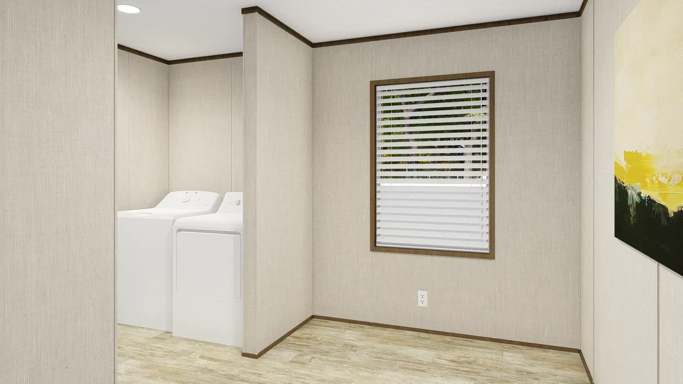 The GRAND LIVING 64 Utility Room. This Manufactured Mobile Home features 3 bedrooms and 2 baths.