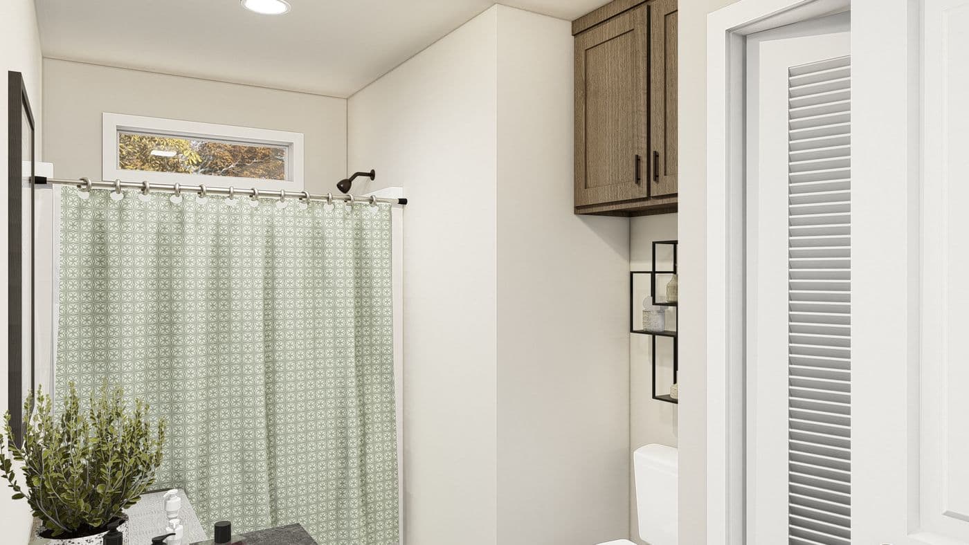 The ING521F NOBLE               GW Primary Bathroom. This Manufactured Mobile Home features 3 bedrooms and 2 baths.