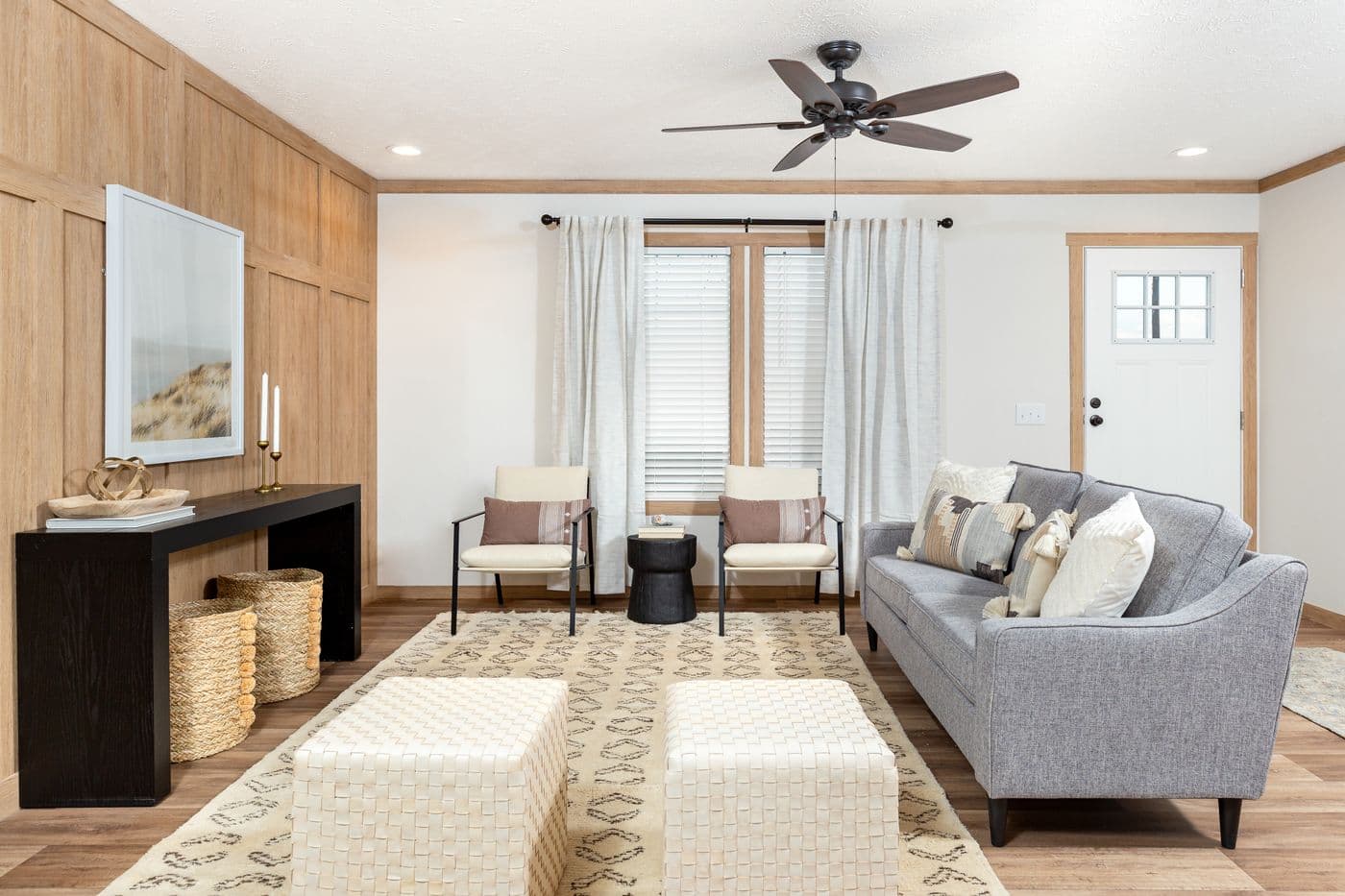 The WILDER Living Room. This Manufactured Mobile Home features 3 bedrooms and 2 baths.