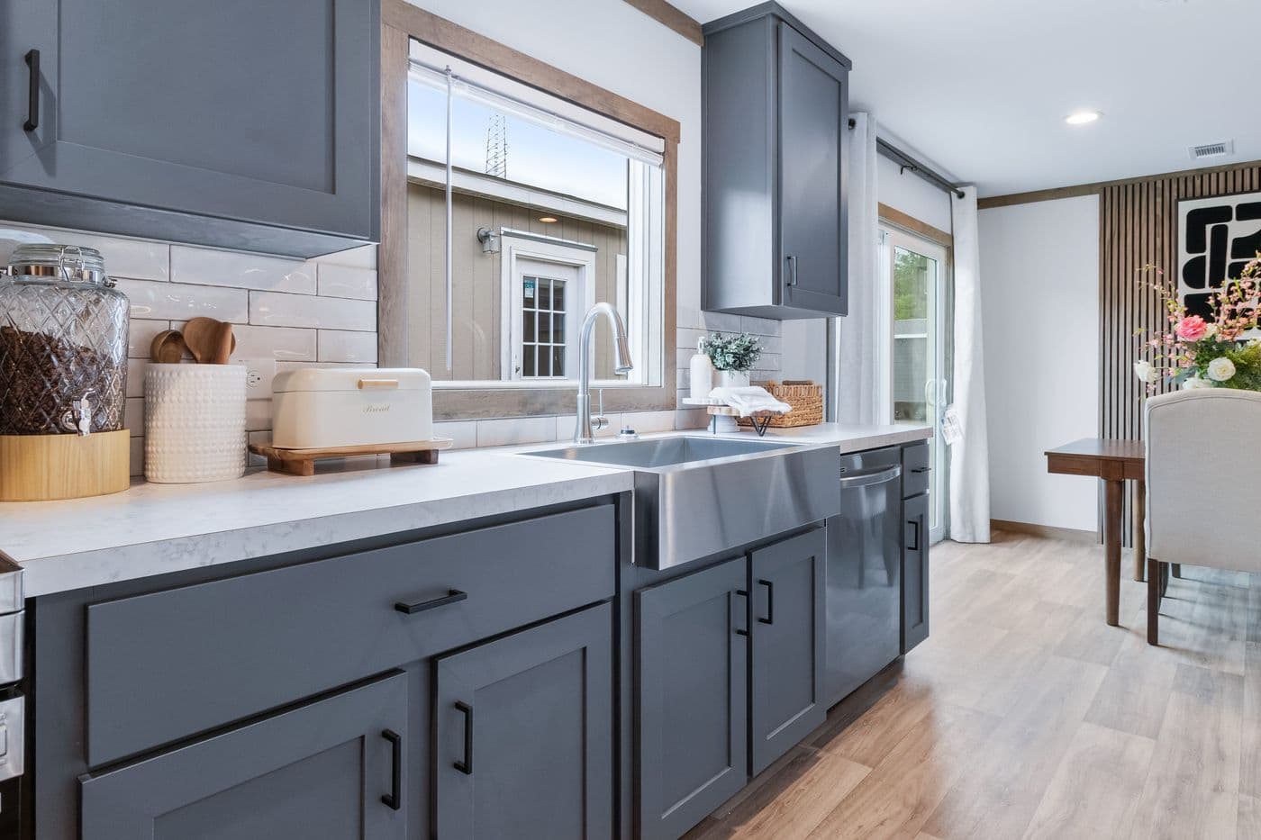 The FARM 3 FLEX Kitchen. This Manufactured Mobile Home features 3 bedrooms and 2 baths.