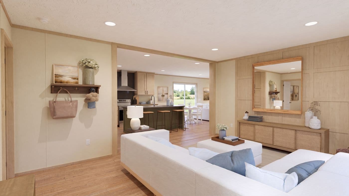 The BOONE Foyer. This Manufactured Mobile Home features 4 bedrooms and 2 baths.