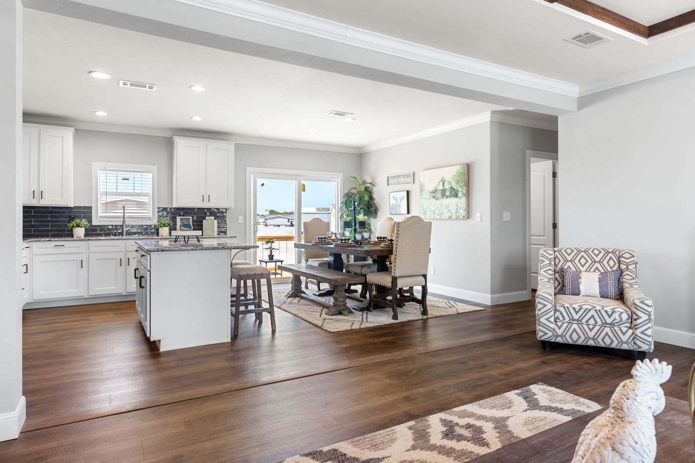 The EL CAPITAN Kitchen. This Manufactured Mobile Home features 3 bedrooms and 2 baths.