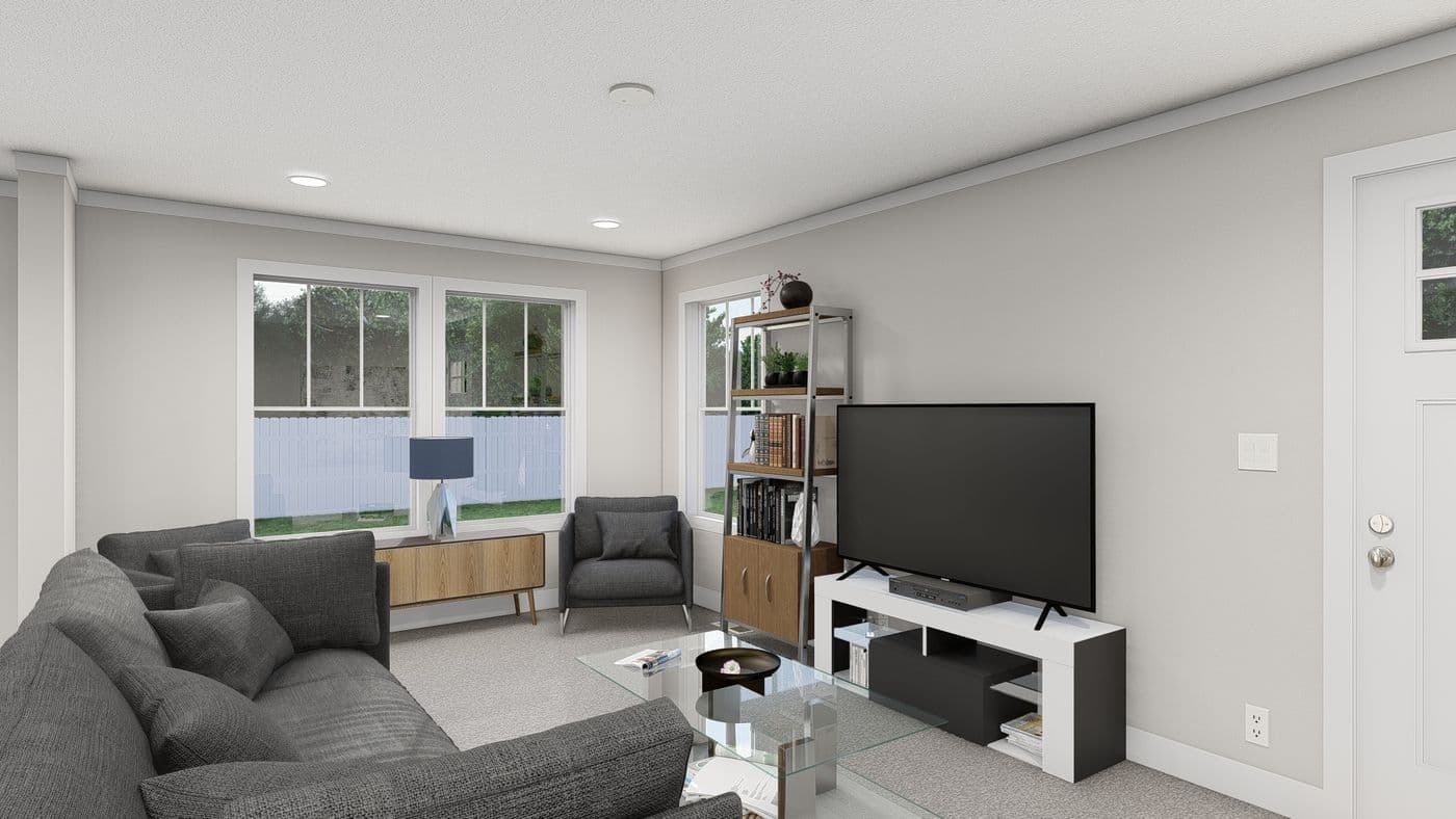 The THREE LITTLE BIRDS Den. This Manufactured Mobile Home features 3 bedrooms and 2 baths.