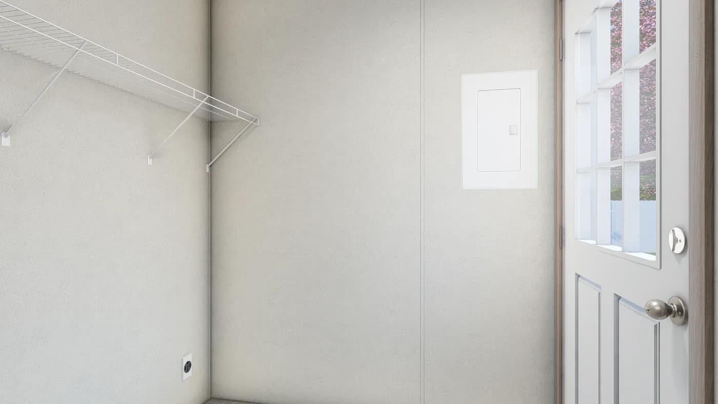 The 6616-4711 THE PULSE Utility Room. This Manufactured Mobile Home features 3 bedrooms and 2 baths.