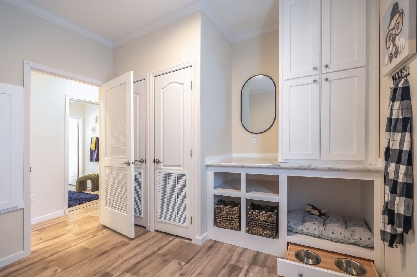 The SUPER 68 ELITE Utility Room. This Manufactured Mobile Home features 3 bedrooms and 2 baths.