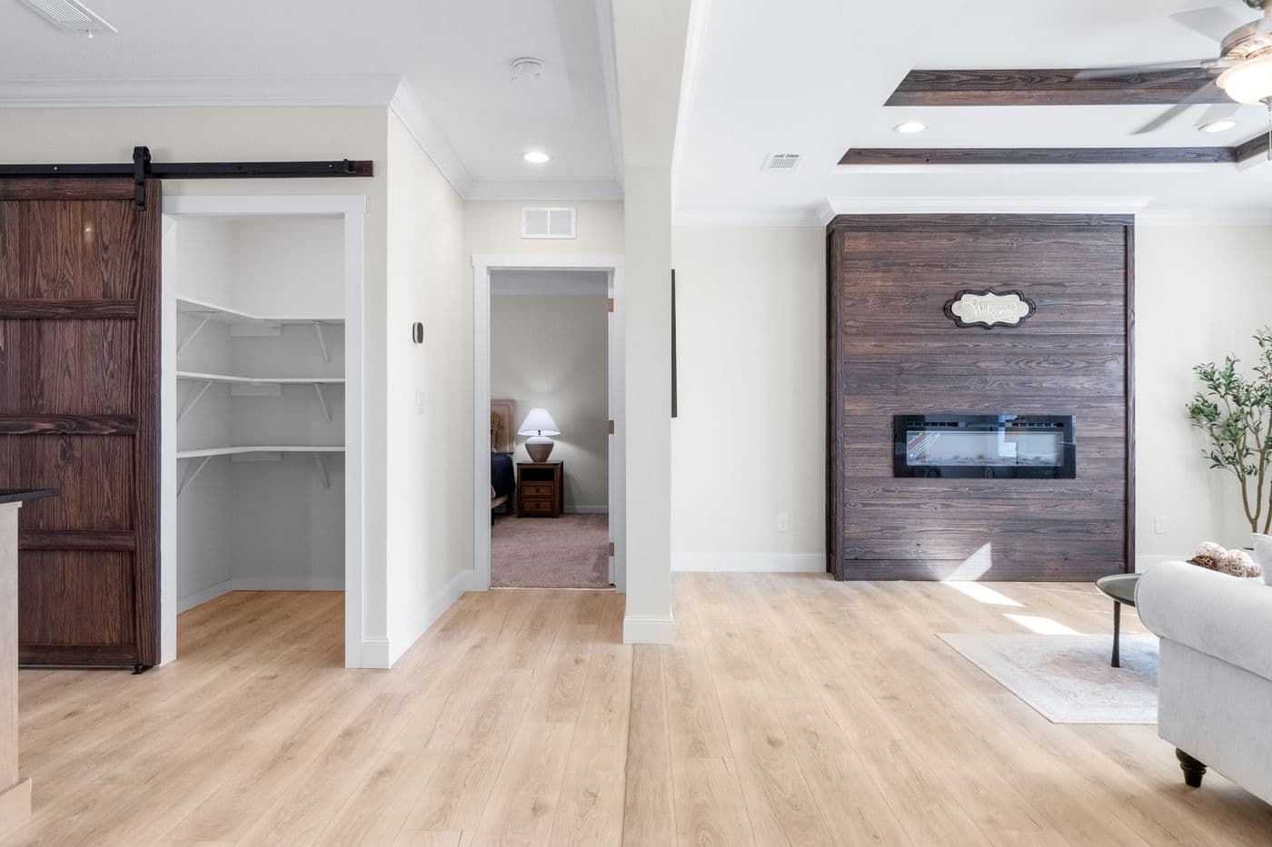 The THE DURANGO Living Room. This Manufactured Mobile Home features 3 bedrooms and 2 baths.