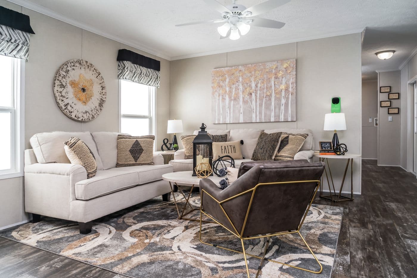 The RIVERVIEW Exterior. This Manufactured Mobile Home features 2 bedrooms and 2 baths.