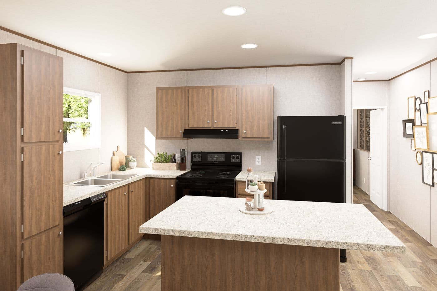 The BIRCH Kitchen. This Manufactured Mobile Home features 3 bedrooms and 2 baths.