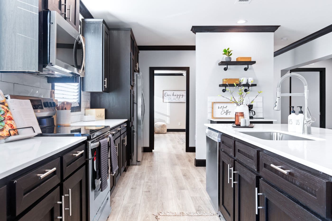 The THE LOUIS Kitchen. This Manufactured Mobile Home features 4 bedrooms and 3 baths.