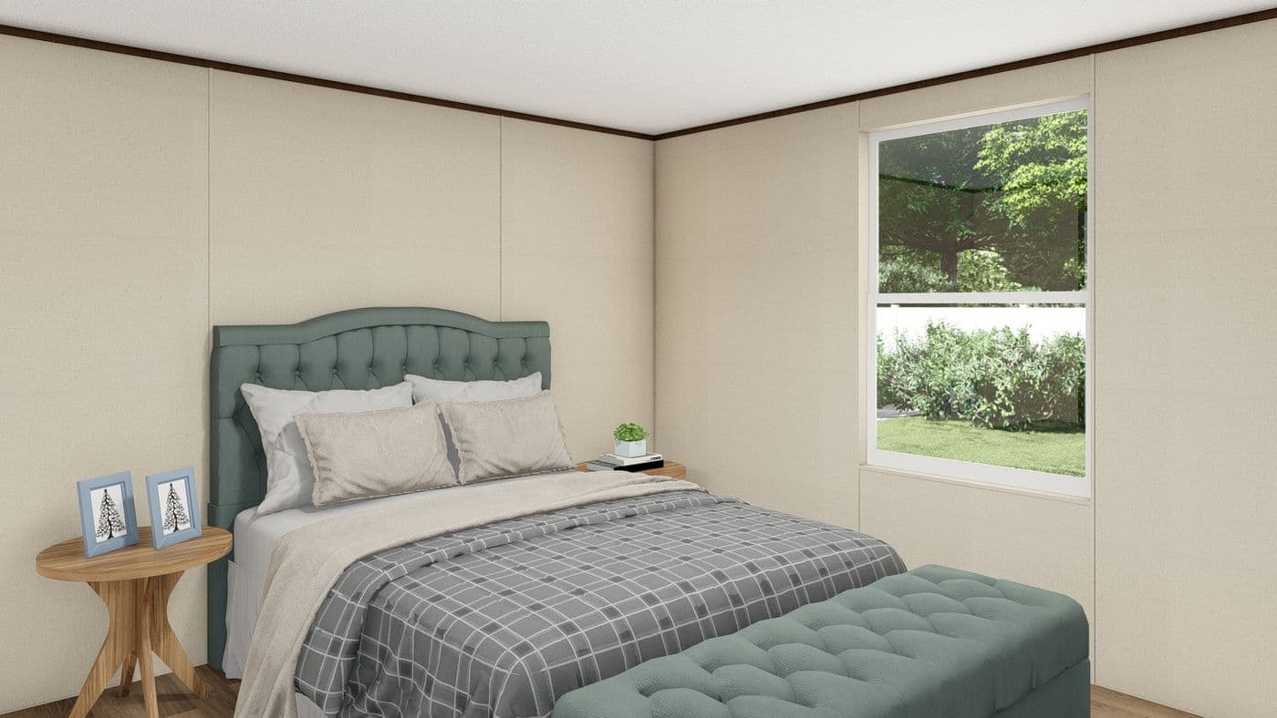 The PRIDE Bedroom. This Manufactured Mobile Home features 4 bedrooms and 2 baths.