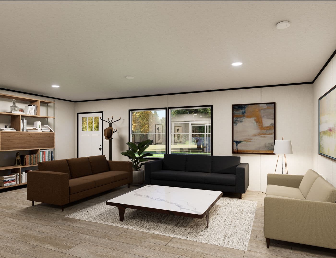 The ULTRA FLEX HERCULES 28X68 3BR Living Room. This Manufactured Mobile Home features 3 bedrooms and 2 baths.