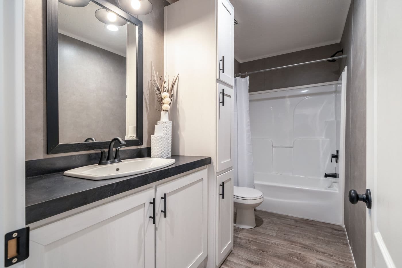 The THE FUSION 3260 Guest Bathroom. This Manufactured Mobile Home features 3 bedrooms and 2 baths.