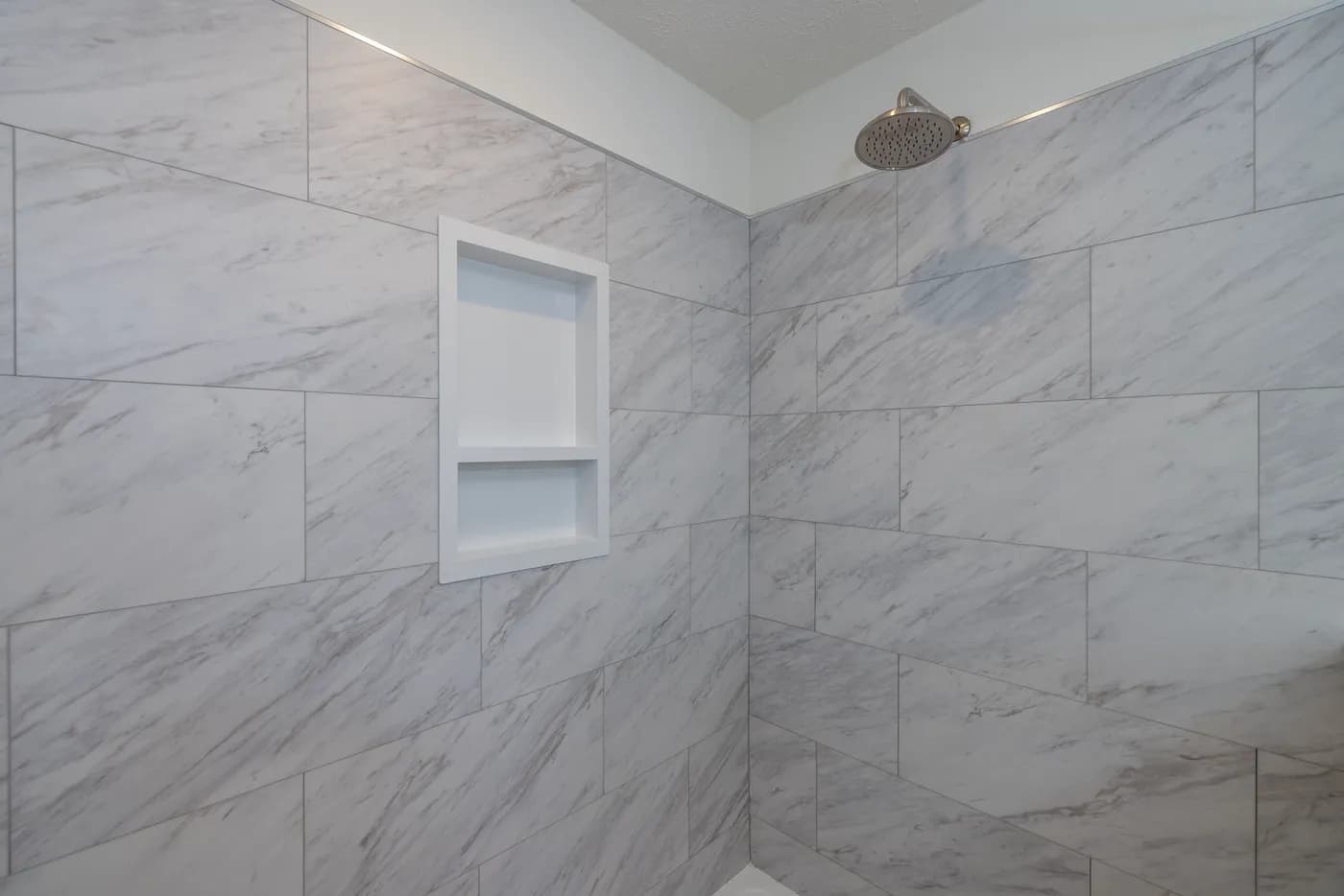 The ROOSEVELT MOD Primary Bathroom. This Modular Home features 3 bedrooms and 2 baths.