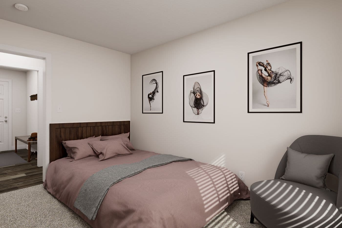 The 5628-MS068 CARMEL Bedroom. This Manufactured Mobile Home features 3 bedrooms and 2 baths.