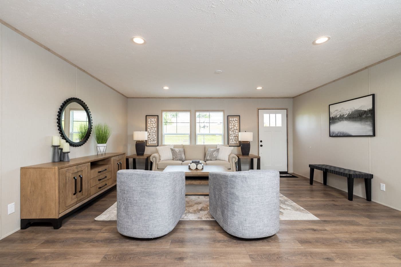 The VISION Living Room. This Manufactured Mobile Home features 4 bedrooms and 2 baths.