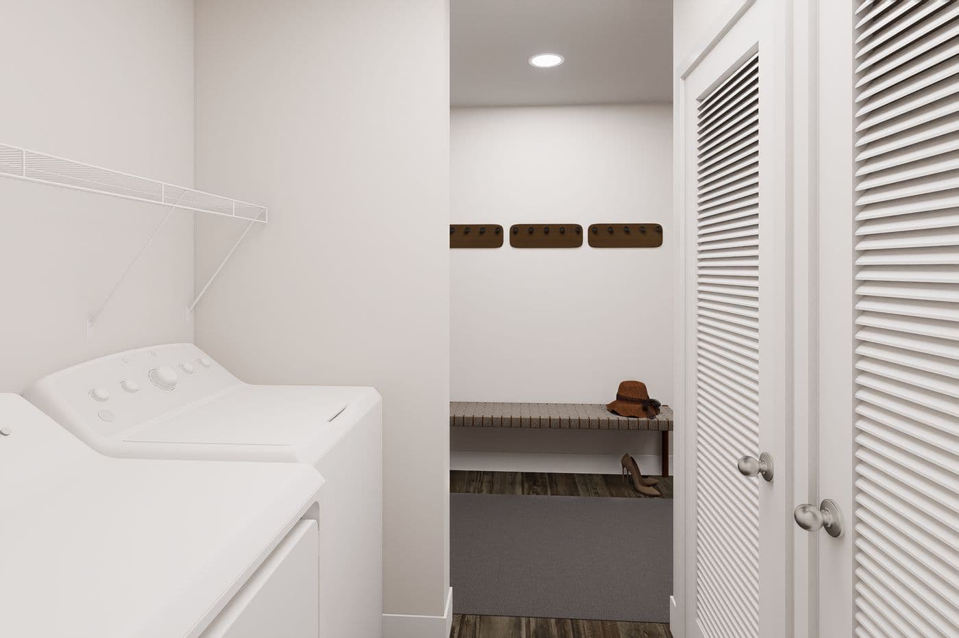 The 5628-MS068 CARMEL Utility Room. This Manufactured Mobile Home features 3 bedrooms and 2 baths.