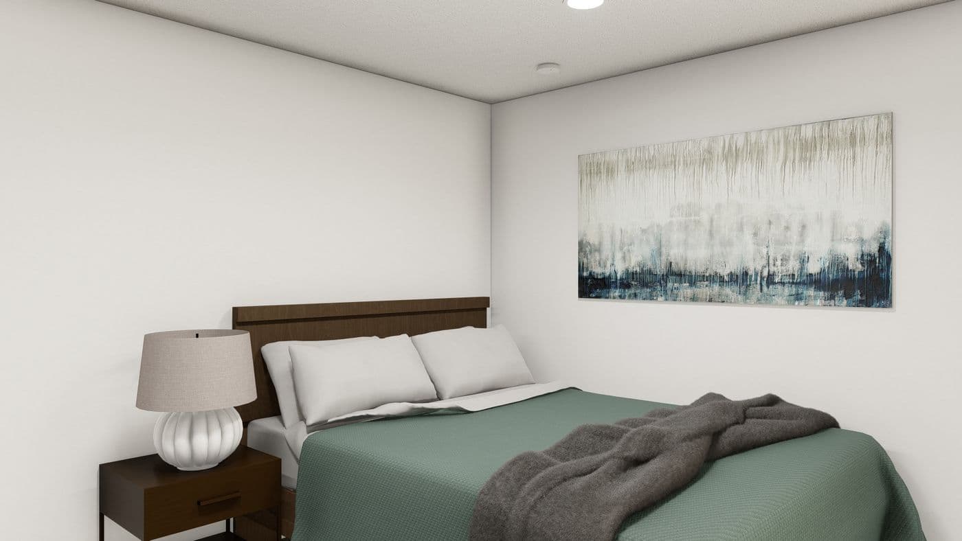 The THE WASHINGTON Bedroom. This Manufactured Mobile Home features 3 bedrooms and 2 baths.