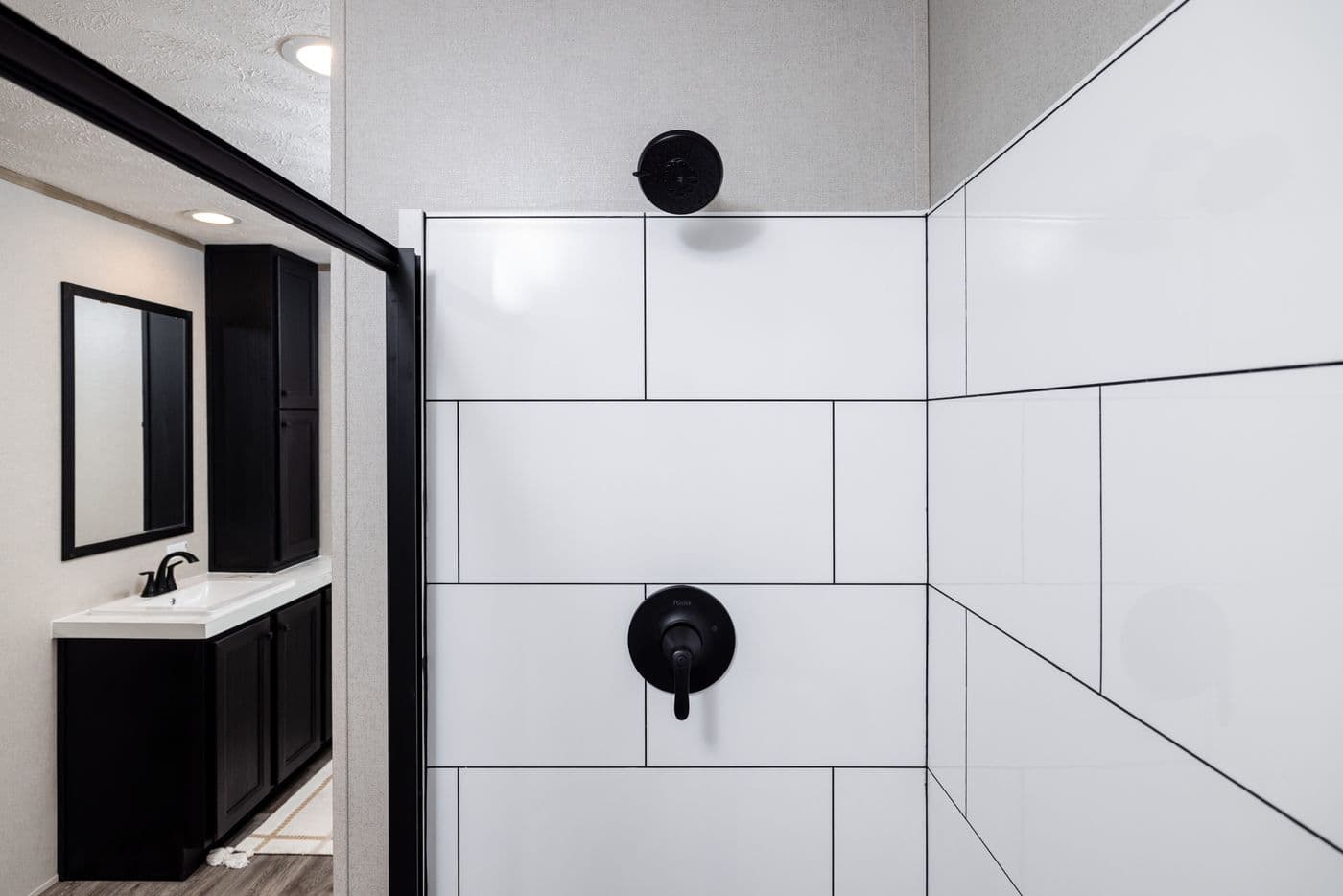 The STERLING ANNIVERSARY Primary Bathroom. This Manufactured Mobile Home features 3 bedrooms and 2 baths.