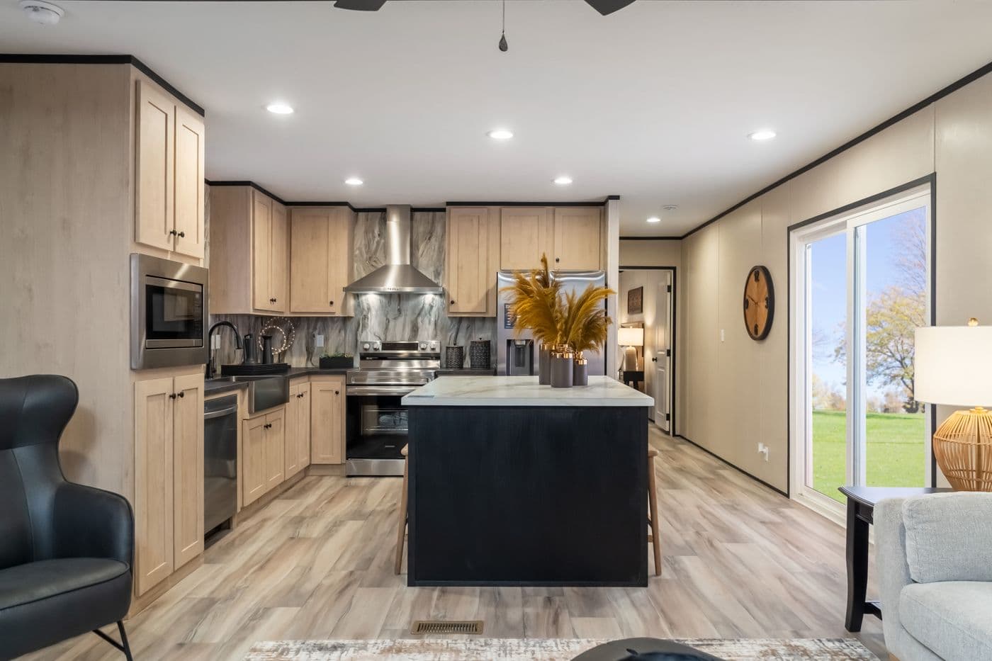 The THE SMOKEY Kitchen. This Manufactured Mobile Home features 3 bedrooms and 2 baths.