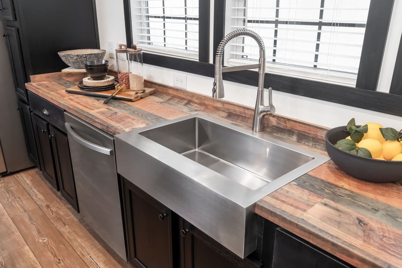 The THE MILL HOUSE Kitchen. This Manufactured Mobile Home features 3 bedrooms and 2 baths.