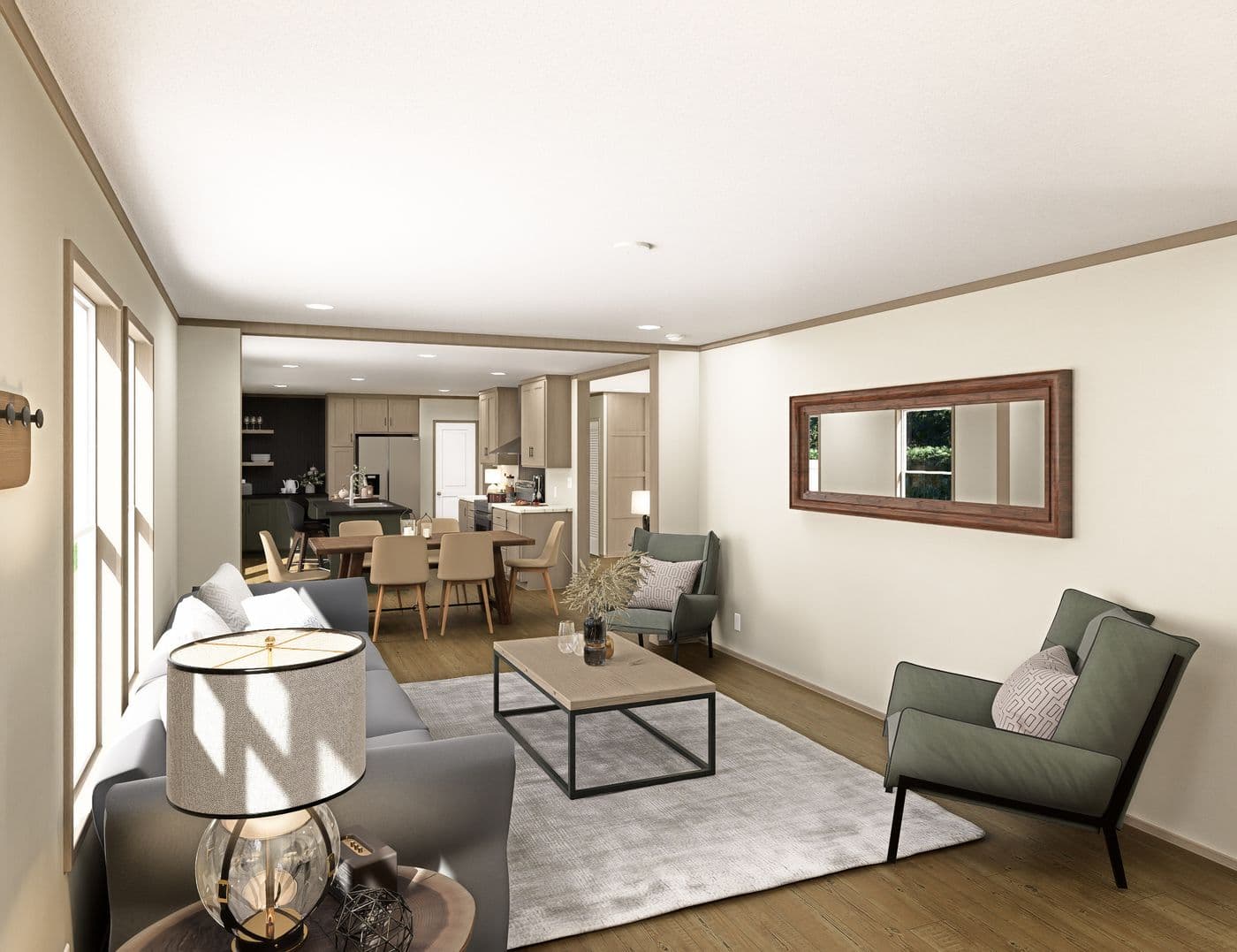 The RAINIER Foyer. This Manufactured Mobile Home features 4 bedrooms and 3 baths.