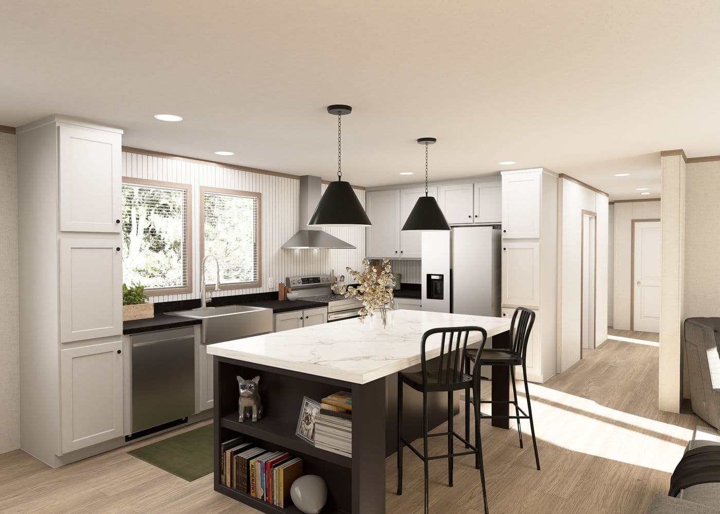 The THE RESERVE 60 Kitchen. This Manufactured Mobile Home features 3 bedrooms and 2 baths.