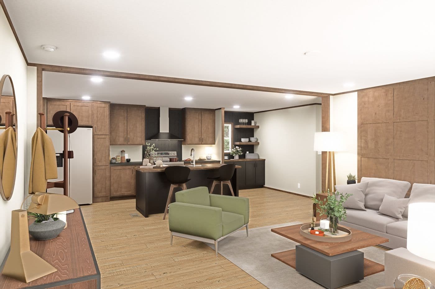 The EXPLORER Foyer. This Manufactured Mobile Home features 3 bedrooms and 2 baths.