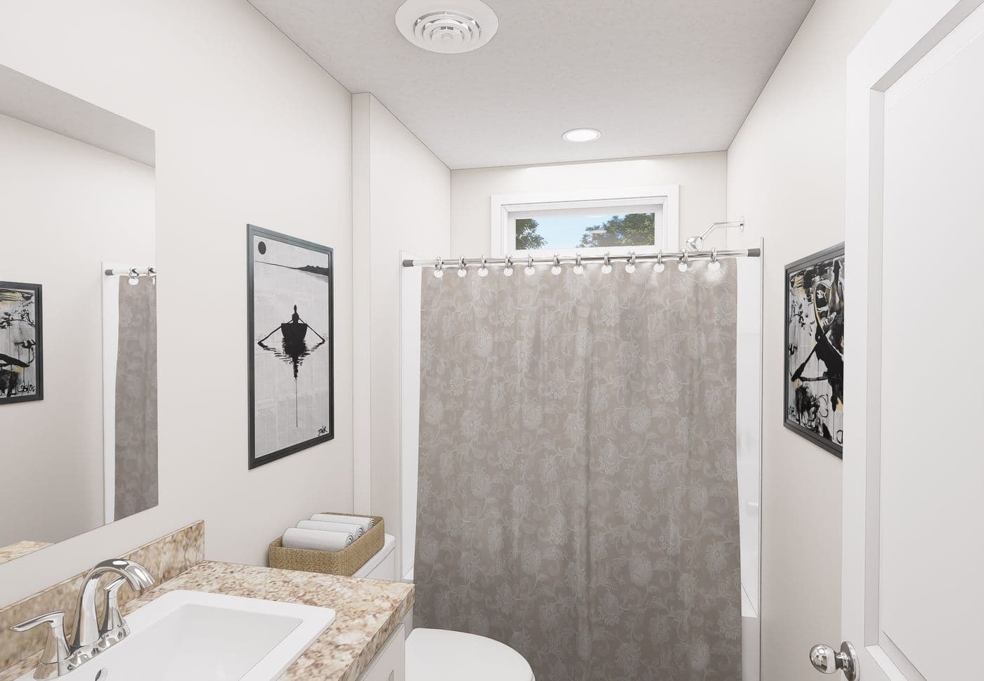 The 5031 IMAGINE Guest Bathroom. This Manufactured Mobile Home features 3 bedrooms and 2 baths.