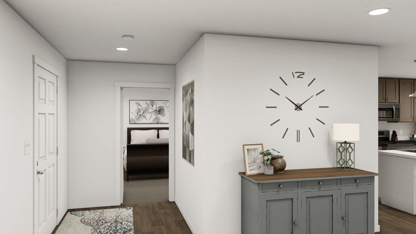 The THE WASHINGTON Foyer. This Manufactured Mobile Home features 3 bedrooms and 2 baths.