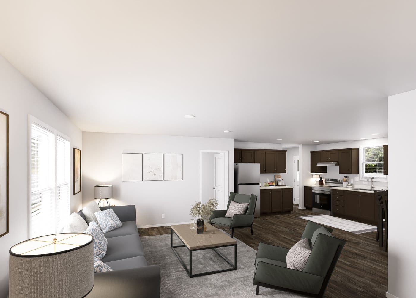 The SLE 481F Foyer. This Manufactured Mobile Home features 3 bedrooms and 2 baths.