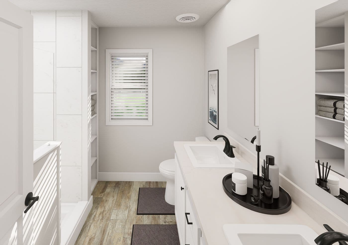 The ANNIVERSARY 1566 Primary Bathroom. This Manufactured Mobile Home features 2 bedrooms and 2 baths.