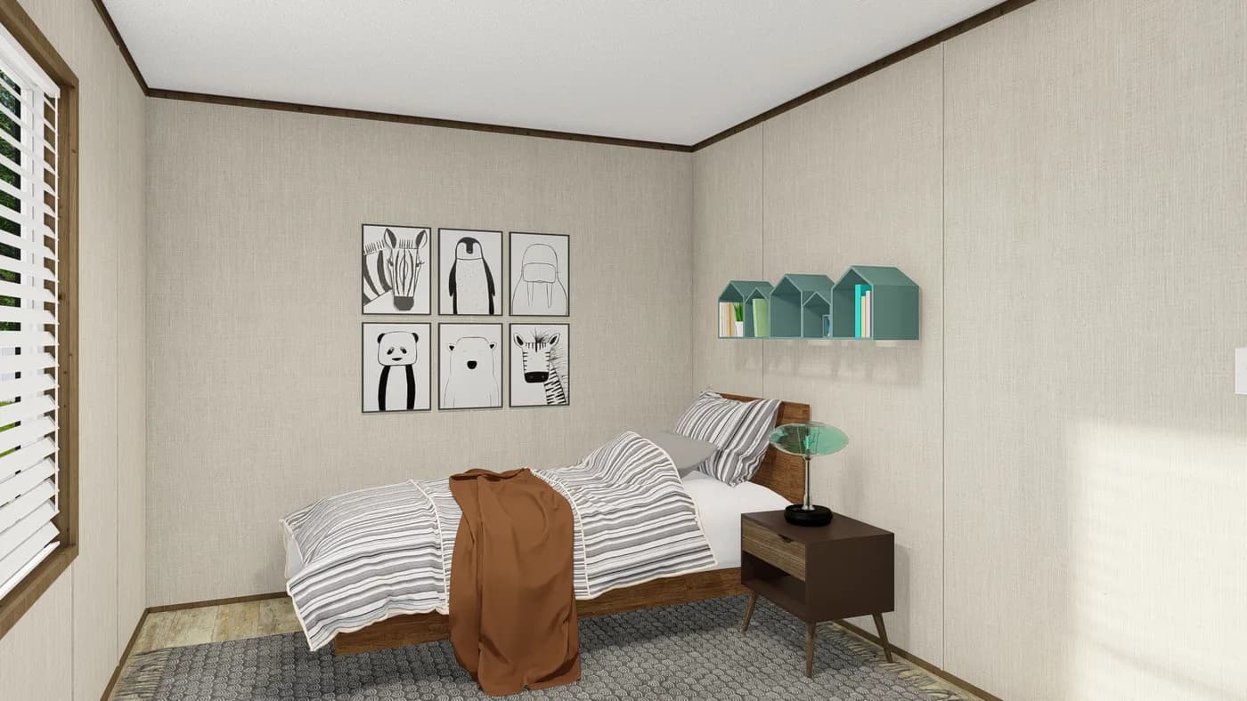 The GRAND LIVING 64 Bedroom. This Manufactured Mobile Home features 3 bedrooms and 2 baths.