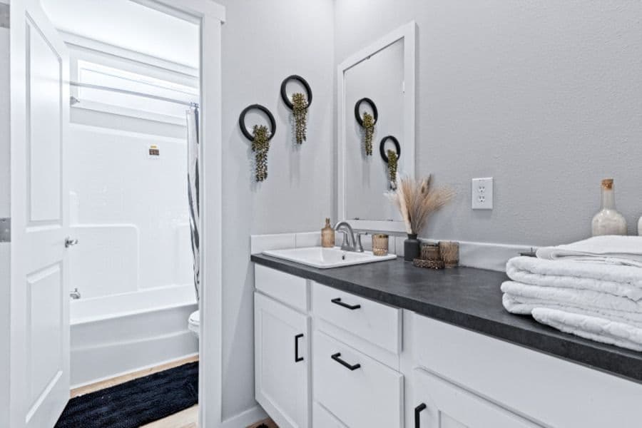 The THE DENALI Exterior. This Manufactured Mobile Home features 3 bedrooms and 2 baths.