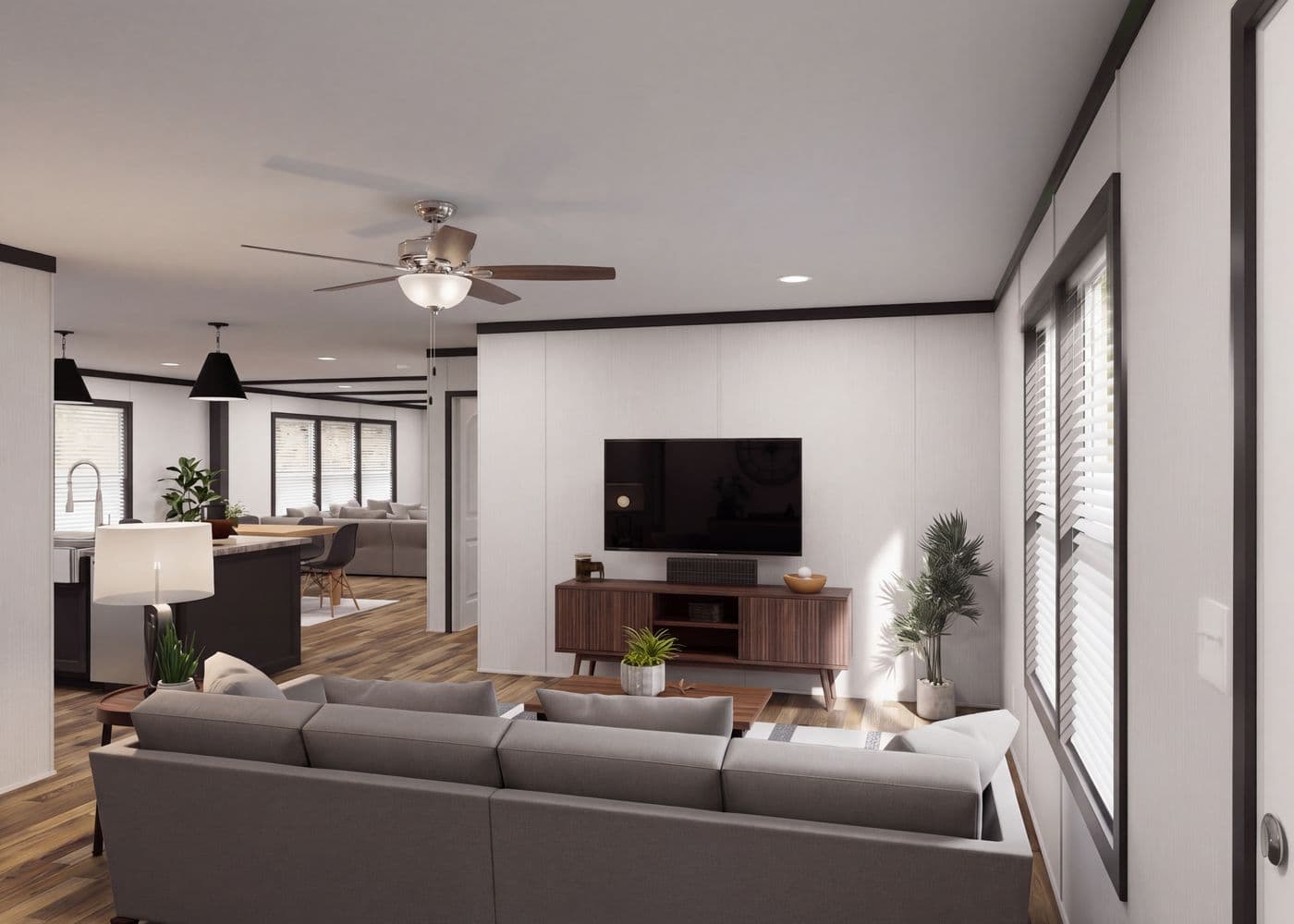 The THE FUSION 32H Foyer. This Manufactured Mobile Home features 5 bedrooms and 3 baths.