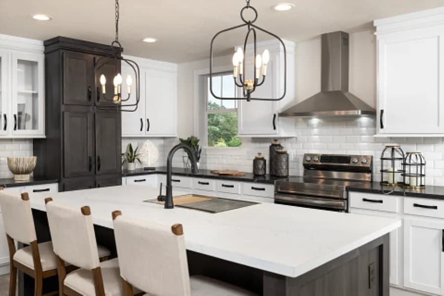 The STRATFORD PL 6630-MS062 SECT Kitchen. This Manufactured Mobile Home features 3 bedrooms and 2 baths.