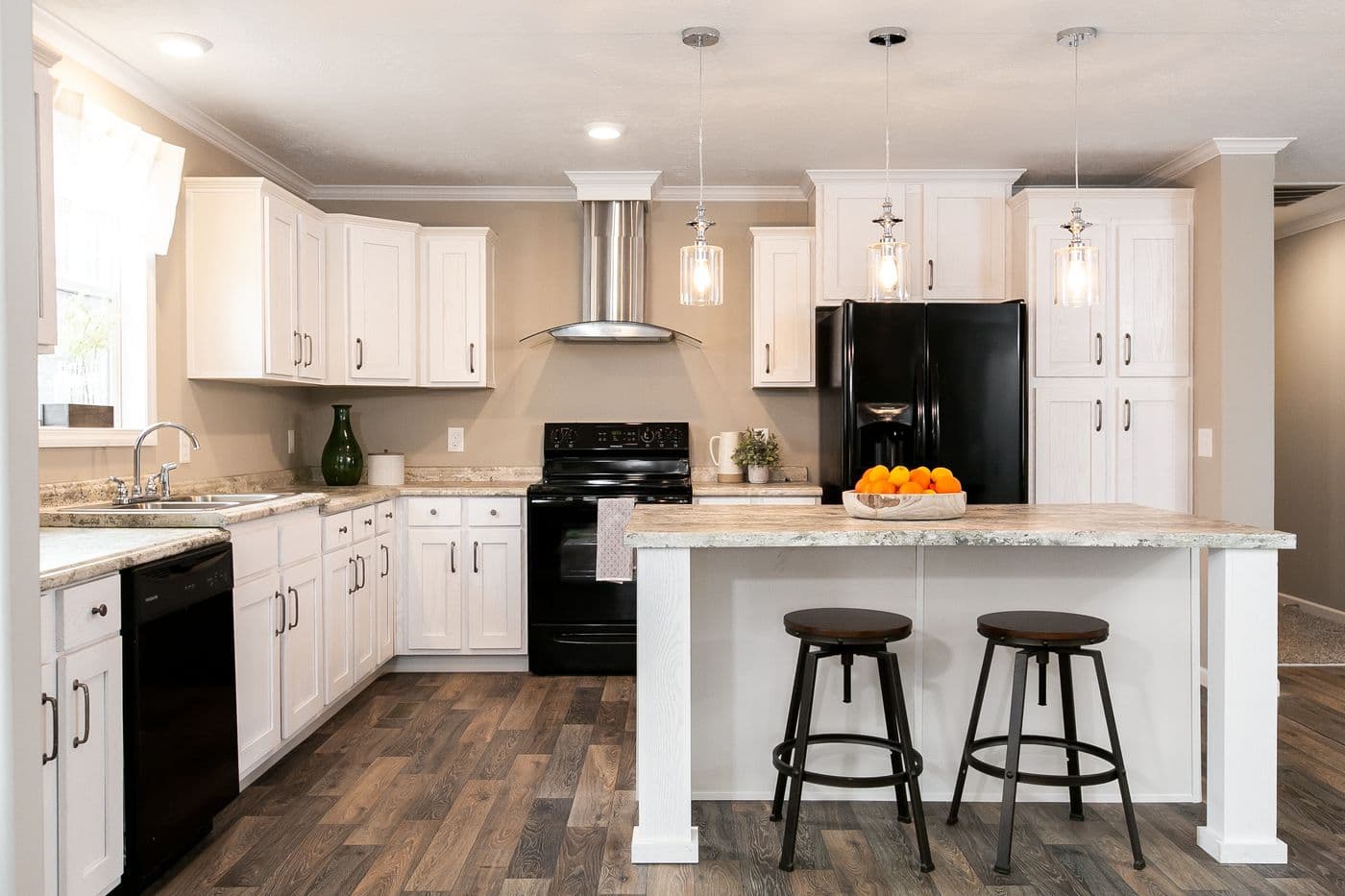 The BELMONT Kitchen. This Manufactured Mobile Home features 3 bedrooms and 2 baths.