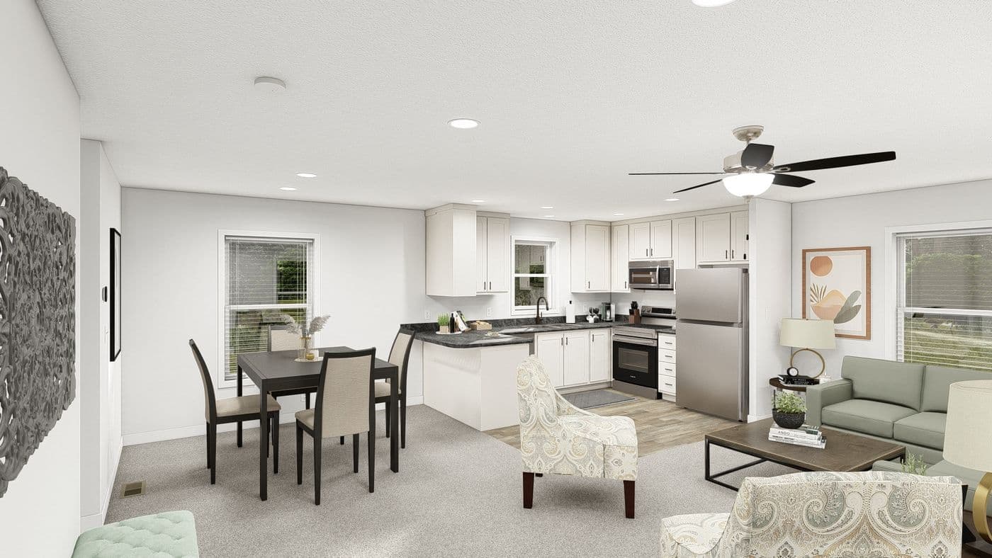 The DRM482P 2048'            DREAM Foyer. This Manufactured Mobile Home features 2 bedrooms and 2 baths.