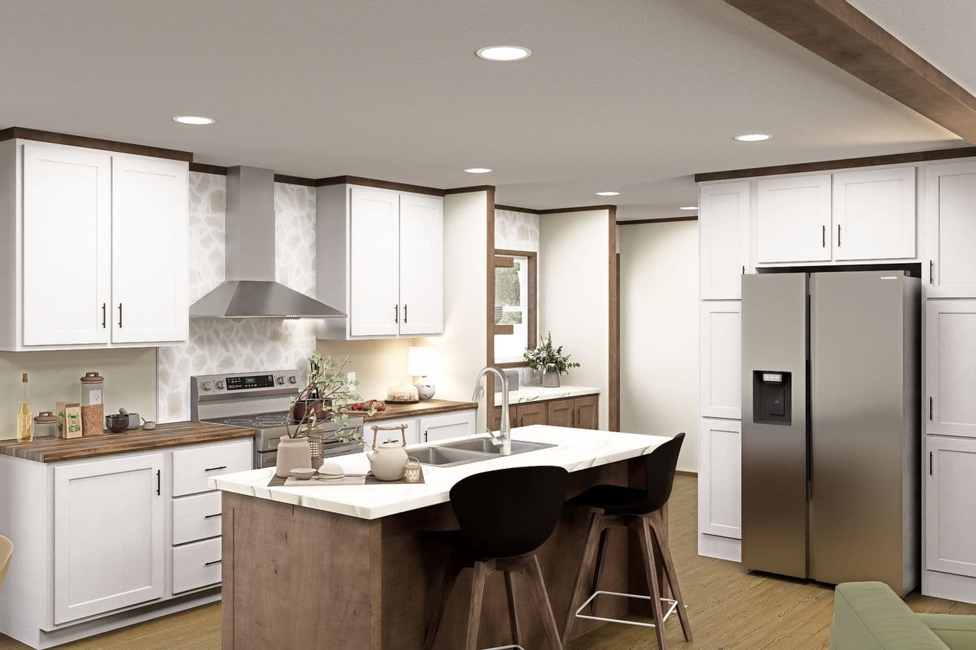 The EXPEDITION Kitchen. This Manufactured Mobile Home features 4 bedrooms and 2 baths.