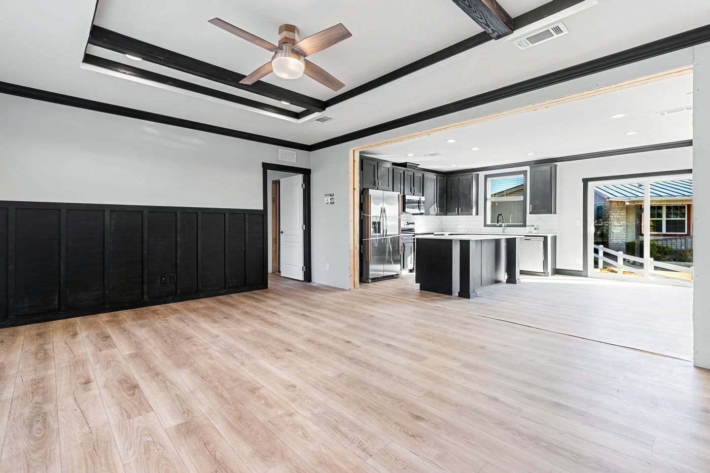 The THE SIERRA Living Room. This Manufactured Mobile Home features 4 bedrooms and 2 baths.
